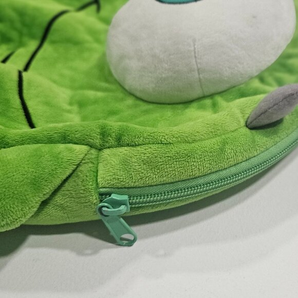 Disney Parks Mike Wazowski Plush Backpack Monsters Inc Green Soft Bag - Picture 3 of 8